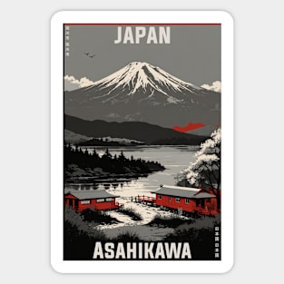 Asahikawa Japan Vintage Poster Tourism Sticker